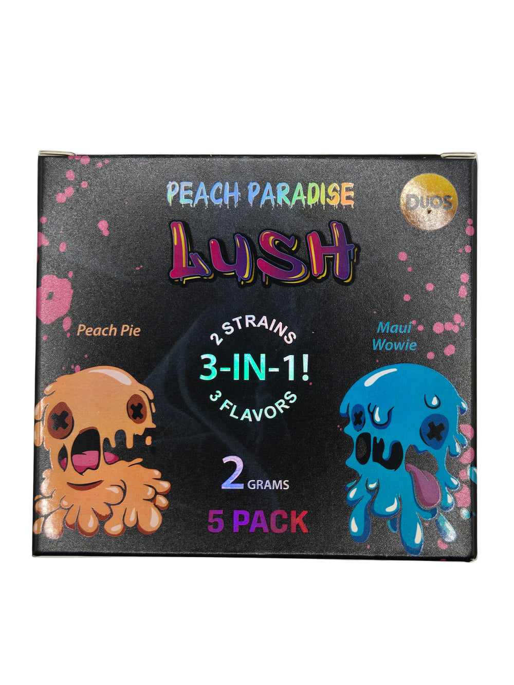 Peach Paradise  5 Pack Lush 3-in-1 – 2 Gram Live Resin Vape THCA Cartridge