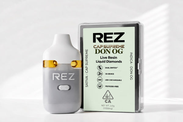 REZ- 3 Gram Live Resin Liquid Diamond Vape Cap - Supreme (S) + Don OG (I)